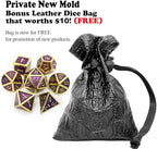 Haxtec D&D Metal Dice Set Gold Purple DND Dice Compatible with Dungeons and Dragons Gifts RPG Roleplaying Dice