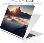 Batianda Premium Case for New MacBook Air 15 inch 2025 M4 2024 2023 with M3 M2 Chip Model A3241/A3114/A2941, Designed Protective Plastic Hardshell & Keyboard Cover & Screen Protector, Sunrise