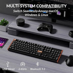 Keychron K10 HE Hall Effect Keyboard Wireless, Magnetic Switch Hot Swappable, Adjustable Actuation Rapid Trigger Mode with Aluminum + Wood Frame, Full-Size Custom RGB for Mac Windows Linux - Black