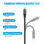 AGVEE 4 inch USB-C Female to Lightning Male Adapter, 30W Fast Charging Charger Converter for iPhone 14 13 12 11 Airpods iOS Device Carplay, Not for Audio, Black