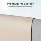 Aothia Large PU Leather Desk Pad Protector – Non-Slip Mouse Pad & Writing Mat for Office/Home, Waterproof, Easy to Clean (31.5" x 15.7", Eggshell)