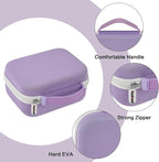Case Compatible with Phomemo M110 Label Maker - Portable Mini Bluetooth Thermal Label Maker Carrying Storage Bag for Printer Labels, USB Cable and Accessories Black (Box Only)-Purple