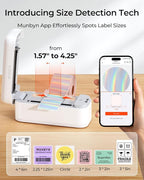 MUNBYN Bluetooth Thermal Label Printer RealWriter RW402B, 4x6 Shipping Label Printer for Small Business, Compatible with Android, iPhone and Windows, Mac, Chromebook, Ebay, USPS, FedEx, Shopify