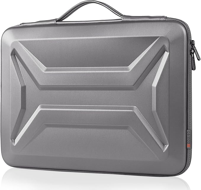 DOMISO 15.6 Inch Laptop Case Rugged Sleeve Waterproof Hard Shell Protective Cover Fits Most 15.6" Laptops/Macbook Pro/Lenovo IdeaPad/HP ENVY/Dell XPS (Silver)