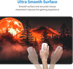 Extended Gaming Mouse Pad, Large Desk Mat XL Anime Mouse Pad Waterproof with Stitched Edges, Non-Slip Desktop Pad for Home and Office, Level Up Your 31.5x11.8 Inch (Roaring Flame)
