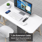 USB Hub, VKUSRA 7 Port USB Hub 3.0 with 4ft USB Long Cable, and Aluminum USB 3.0 Hub with Individual On/Off Switch and LED Indicator, USB Splitter for Laptop & PC, Power Adapter Not Included