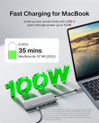 Belkin USB-C Hub, 7-in-1 MultiPort Docking Station for MacBook & Windows - 85W USB-C Power Delivery 3.0, 4K HDMI 1.4, 2x USB-A 3.0, SD 3.0, Micro SD 3.0, & 3.5mm Audio Jack