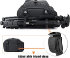 CADeN Camera Backpack Canvas Camera Bag for DSLR/SLR Mirrorless Camera with 15.6 inches Laptop Compartment, Camera Case Compatible for Sony Canon Nikon Cameras and Lens Tripod Waterproof Black