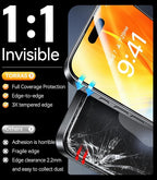 TORRAS Diamond Shield for iPhone 15 Pro Screen Protector [Military-Grade Protection] 9H+ Unbreakable Shatterproof Aerospace Tempered Glass Full Coverage InstaFit Bubble-Free, 2-Pack