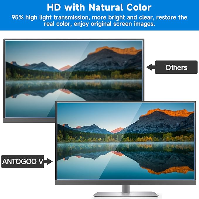 24 Inch Anti Blue Light Screen Protector for Standard or Curved, Eye Protection Anti Glare Screen Protector for 24'' Sceptre/LG/Dell/HP/Acer/ViewSonic/ASUS/Aoc/Samsung Monitor with 16:9 Aspect Ratio
