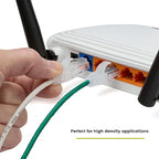 TRUECABLE Cat6 Component Rated Patch Cable, Unshielded (U/UTP), 6in, Green, 28AWG Solid Copper, Snagless 10G High-Speed Ethernet Cable, PoE++ 4PPoE 100W, UL Listed, RoHS-3, 5 Pack