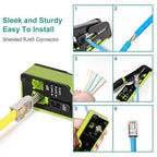 100-Pack Cat 6 Pass Through Shielded RJ45 Connectors with RJ45 Boots Cover (Cat6 Connector/ Cat5e Connector/Ethernet Ends/Cat 6 Ends/ RJ45 Modular Plugs) for Solid or Stranded STP Cable