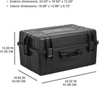 MEIJIA Portable Waterproof Protective Case,Hard Camera Case,Customized Fit Foam Inserted, Elegant Black,Fit for Camera, Equipments, Lens,Drones(Black)