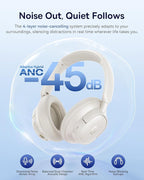 Baseus Bass BH1 NC Adaptive Active Noise Cancelling Headphones, Real-Time Adaptive Hybrid ANC, SuperBass 2.0, LDAC Hi-Res Sound, 80H Playtime, 5-Mic AI Clear Calls, Comfortable Fit, Bluetooth 6.0
