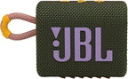 JBL Go 3 - Portable Mini Bluetooth Speaker, big audio and punchy bass, IP67 waterproof and dustproof, 5 hours of playtime, speaker for home, outdoor and travel (Green)
