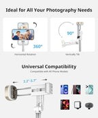 72'' Selfie Stick for iPhone,Tripod Wireless Remote for Selfies,Group Photograph,Video Recording. Phone Stand Compatible with iPhone Android Phone,Camera