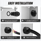 25 Pcs Nylon Cable Glands, PG7 PG9 PG11 PG13.5 PG16 Strain Relief Cable Cord Connector IP68 Waterproof Junction Box Wire Protectors Adjustable for 3-13mm Cable Diameter
