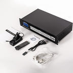 MT-VIKI Upgraded 4K HDMI Matrix Switch 16x16 Support Web GUI w/IR Remote, 4K@30Hz Rack Mount Switcher&Splitter, EDID, RS232, LAN Port, (Built-in US ADI Chip)
