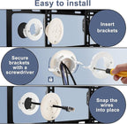 3in TV Cable Hider Wall Kit, YCLYC Large TV Cord Hider for Wall Mounted TV, TV Cord Covers for Wires on Wall Kit, Behind in Wall Cable Management Kit, Off White TV Wire Hider for Wall (2Pack)