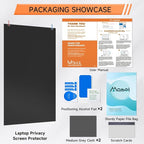 Nano Laptop Privacy Screen 14 Inch 16:10, No Glue Computer Monitor Privacy Shield, Matte Anti Glare Blue Light Filter Compatible with Lenovo Hp Dell Acer Asus Thinkpad Envy Xps