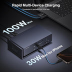 iVANKY FusionDock Max 1 Dual Thunderbolt 4 Chips, 20-in-1 Quad 6K@60Hz Monitor MacBook Air Docking Station, 40Gbps Dock for MacM1/M2/M3/M4 Pro/Max, 2HDMI 2.0, 96W PD, 10Gbps USB, 2.5 GbE, SD/TF 4.0