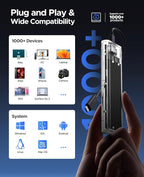 ORICO M.2 NVMe SSD Enclosure, USB 3.2 Gen 2 (10 Gbps), Transparent External Solid State Drive Adapter Enclosure for 2280 2260 2242 2230 PCI-E M2 M-Key SSD, USB Type C Converter Case-TCM2 Black