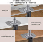 AVLT Adjustable Reinforcement Plate Bracket Mount for Fragile Tabletop - Supports Monitor Stand with C Clamp Or Grommet Installation - Gray