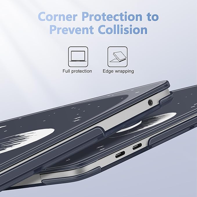 May Chen for MacBook Pro 13 inch Case 2022 2021 2020 Release A2338 M2 M1 A2289 A2251, Plastic Crystal Hard Shell Case Cover for MacBook Pro 13 inch Touch Bar Fits Touch ID, Astronaut Flight