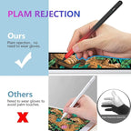 Stylus Pen for iPad 2018-2023 with Palm Rejection, Active Pencil for iPad 10th/9th/8th/7th/6th Gen, for iPad Pro 11/12.9 inch, for iPad Air 5th/4th/3th Gen, for iPad Mini 6th/5th Gen (Black and Red)