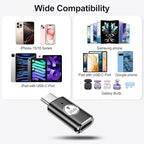Temdan Lightning to USB C Adapter (2 Pack) for iPhone 15/16 Pro/16 Pro Max/16 Plus,Type C Charger Connector,Support Charging & Data Transfer,for iPhone 15/16 Charger Adapter Not for Audio/OTG-35W