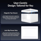 Gitryin 1 Type-C Retractable Wall Charger with USB A Port and 11-in-1 Desktop Charging Station with 3 Type-C Retractable Wall Chargers
