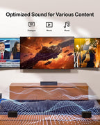 ULTIMEA 5.1 Sound Bar for Smart TV, Virtual Surround Sound System for TV, 320W Peak Power, Adjustable Surround Speakers and Subwoofer, APP Control, Home Theater Soundbar Poseidon D50(2025 New Model)