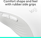 Logitech Wireless Mouse Signature M650 - Small to Medium Sized Hands, Right Handed, 2-Year Battery, Silent Clicks, Customizable Buttons, Bluetooth, PC/Mac?Chromebook - Off White