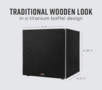 Polk Audio PSW10 10" Powered Subwoofer – Power Port Technology, Up to 100 Watts, Big Bass in Compact Design, Easy Setup with Home Theater Systems, Timbre-Matched with Monitor & T-Series Polk Speakers