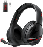 acer Wireless Gaming Headset, PS5 Headset with 2.4GHz for Ps5, Ps4, PC, Switch, Bluetooth 5.3 + 100Hrs Gaming Headphones with Noise Canceling Mic for Laptop, Mobile, Mac, 50mm Drivers (Black)