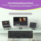 Nillkin Pocket Foldable Keyboard with Touchpad & Wireless Bluetooth, Portable Travel Keyboard for Home or Mobile Office Replaces Keypads and Mouse Combo, Compatible with iPad, Laptop, Tablet - Black