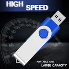 2GB Bulk Flash Drives 50 Pack EASTBULL USB 2.0 Metal Flash Drives Bulk Swivel USB Drives Bulk Thumb Drives Pack (2GB)