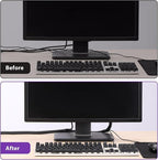 Cord Protectors from Pets No Chew 8.2ft 1/2inch, YCLYC Spilt Wire Protector Tubing Cable Sleeve, Black Cord Wrap Cable Organizer, Power Wire Organizers for Cords, Cable Management Under Desk, Computer
