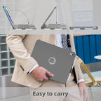 for iPad A16 11th Generation/10th Generation Case with Keyboard,Touch Keyboard for iPad 11" /10th Gen 10.9 inch 2022-10 Color Backlight, 360° Rotatable Protective Cover (Titanium Gold Grey)