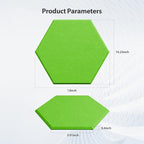 12 Pack Acoustic Panels Self Adhesive Sound Proof Foam, High Density Sound Acoustic Foam Panel, 12 X 10.23 X 0.4 Inch Hexagon Wall Panels in Home,Office,Reccording Room,Studio (Fruit Green)