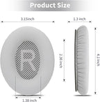 Damex Ear Cushions for Bose qc35 ii Replacement Ear Pads, Compatible with Bose QuietComfort 35 Replacement earpads, Increased Stitching,no Breakage, Protein Leather, Softly. (Silver)