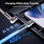 USB C to USB C Charger Cable 240W [2-Pack 6.6FT], Type C Fast Charging Cable， for MacBook Pro, iPad Pro Air, iPhone 16/16 Plus/16 Pro Max, Galaxy S23+/S23 Ultra, Orange+White