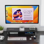 Mac mini M4 Dock, Aluminum Mac mini Stand and HDMI Hub for Mac mini M4 and M4 Pro 2024 with M.2 NVMe/SATA SSD Enclosure, 4K60Hz HDMI,10G USB A/C, 5G USB A*2, USB-C Charge, SD/TF, Audio