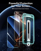ESR 3 Pack for iPhone 16 Pro Max Screen Protector, [9H Hardness] [Military Grade Shatterproof] Tempered Glass Film with Flawless Fit Tray, HD Clear, Scratch Resistant