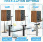 Rfiver Bookshelf Speaker Stands Pair, Height Adjustable Rear Speaker Stands from 32" to 43" with 360° Swivel, 11 lbs Capacity, Set of 2 for Satellite & Small Bookshelf Speakers