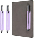 PATIKIL 2 Pcs Adhesive Pencil Holders, 105mm Long Universal Pencil Clip Silicone Pen Holder Office Pen Organizer for Desk Wall Clipboard Notebook Tablet Case Stylus, Purple