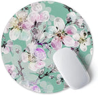 ITNRSIIET Round Mouse Pad with Stitched Edge Premium-Textured Waterproof Non-Slip Rubber Base Desktop Protection Mat Diameter 8.7 inches, Beautiful Flower Art