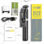 Portable 41 Inch Selfie Stick Phone Tripod with Wireless Remote Extendable Tripod Stand 360 Rotation Compatible with iPhone 14 13 12 11 pro Xs Max Xr X 8 7 6 Plus, Android Samsung Smartphone