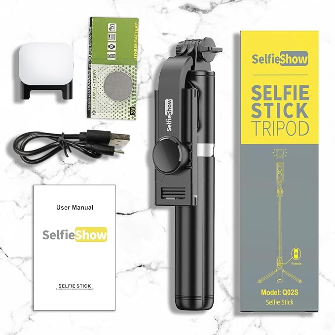 Portable 41 Inch Selfie Stick Phone Tripod with Wireless Remote Extendable Tripod Stand 360 Rotation Compatible with iPhone 14 13 12 11 pro Xs Max Xr X 8 7 6 Plus, Android Samsung Smartphone