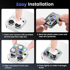 Tensea for iPhone 16 Pro/iPhone 16 Pro Max/iPhone 15 Pro/15 Pro Max Camera Lens Protector, Metal Aluminum Alloy Tempered Glass Cover Camera Screen Protector Accessories, Case Friendly